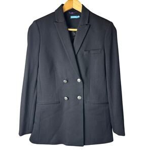 J McLaughlin Blazer Women’s Sz 2 Black Career Professional Office Jacket Preppy